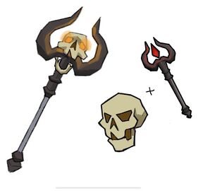 Concept art of the accursed sceptre by Mod Jerv.