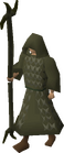 A player wearing Ahrim the Blighted's robes.