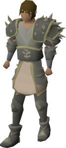 Model for the scrapped ornamented Bandos armour.