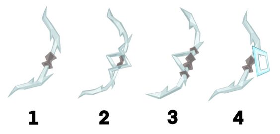 Concept art of the Bow of Faerdhinen by Mod Jerv. These designs were polled in the Equipment Rebalance: Ranged Meta poll, with Option 2 winning with 48.4% of the votes.