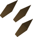 Three bronze javelin heads