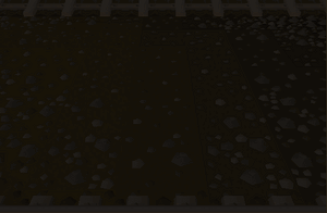 This gif shows a fade in from black, and then a train rushes from the right of the screen.