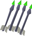 Four emerald bolts