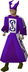 A player wearing Enchanted robes.