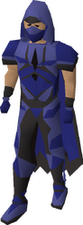 A male player wearing the Agility Arena graceful outfit.