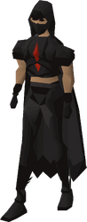 The graceful outfit in black from the Hallowed Sepulchre.