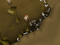 A safespot for the hill giants in Edgeville Dungeon.