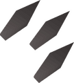 Three iron javelin heads