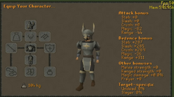 The initial design for the armour set, based on an aged version of Justiciar Zachariah's armour