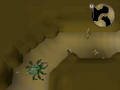 A safespot in the Kalphite Cave for Kalphite Guardians. If another player runs past you when you're using this safe spot (someone new to the cave), you can be lured into the cave and killed.