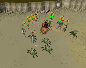 seven players in veracs killing the kalphite queen