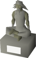 A statue and classic depiction of Guthix.