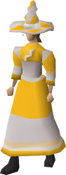 A female player wearing light infinity robes.