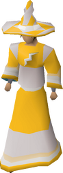 A male player wearing light infinity robes.