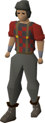 A male player wearing the lumberjack outfit.