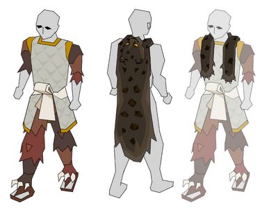 Concept art of the mixed hide armour, by Mod Jerv.