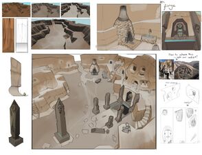 Concept art for the Ruins of Ullek, by Mod Grub.