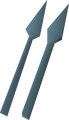 Two unfinished runite bolts