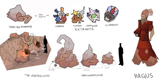 Concept art for various features of the Scar essence mine, by Mod Jerv.