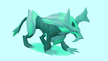 Idle animation of the Crystalline Hunllef, designed by Mod Ghost.