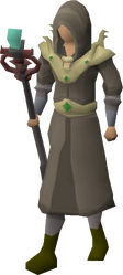 A male player wearing Zuriel's robes.